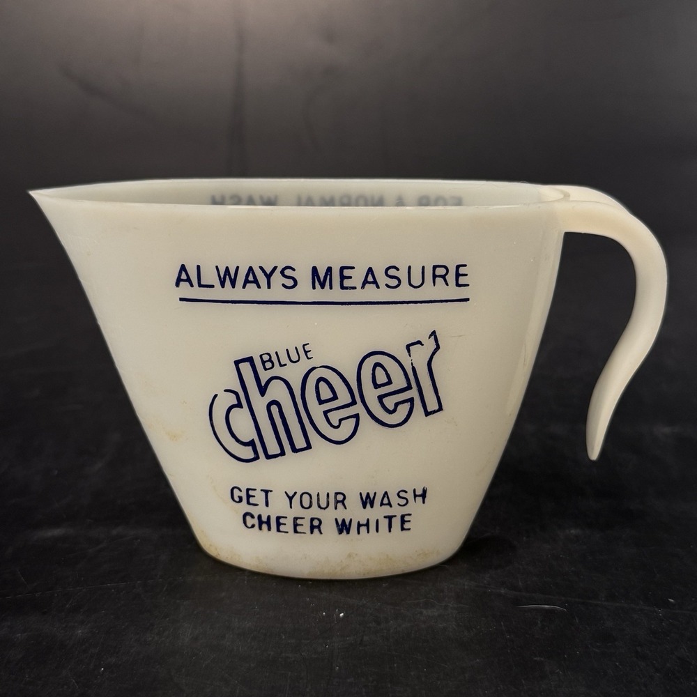 Vintage Blue Cheer Ephemera Plastic Detergant Measuring Cup